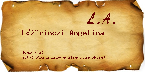 Lőrinczi Angelina névjegykártya